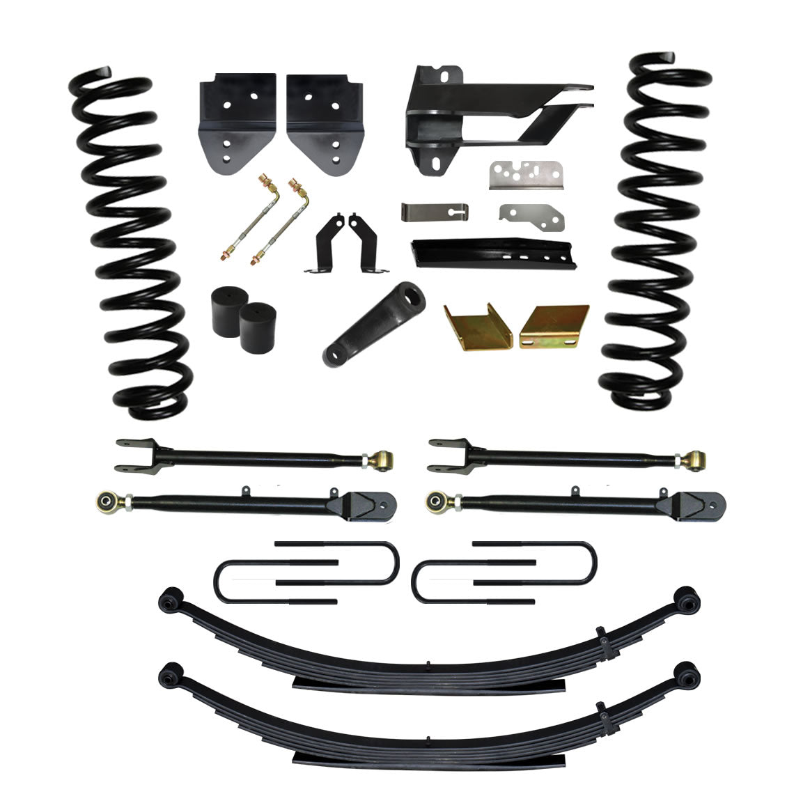 Class II Lift Kit 6 Inch Lift Includes Front Coil Springs Rear Leaf Springs Adjustable 4-Links 17-19 Ford F-250/ F-350 Super Duty Diesel Skyjacker