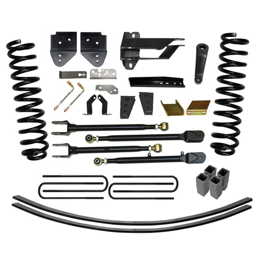 Lift Kit 8.5 Inch Lift Class II 4-Link System Includes Front Coil Springs Track Bar/Radius Arm/Steering Stabilizer Relocation Brackets Rear Lift Blocks/U-Bolts 17-19 Ford F-250/ F-350 Super Duty Gas Skyjacker