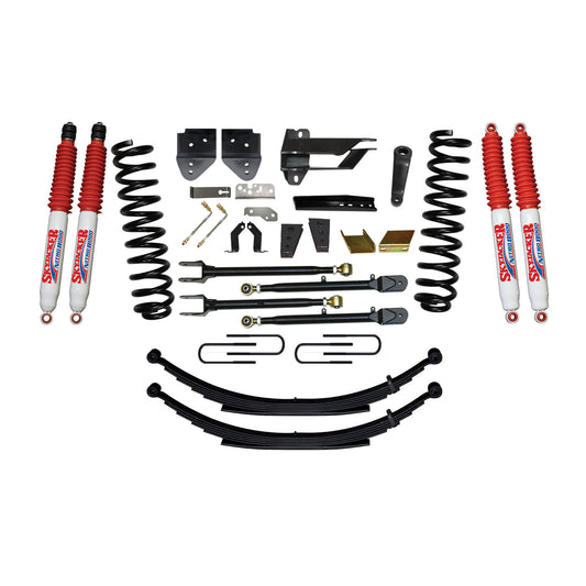 Suspension Lift Kit w/Shock 8.5 Inch Lift Incl. Front Coil Springs Rear Leaf Springs Adjustable 4-Links Nitro 8000 Shocks 17-19 Ford F-250/ F-350 Super Duty Diesel Skyjacker