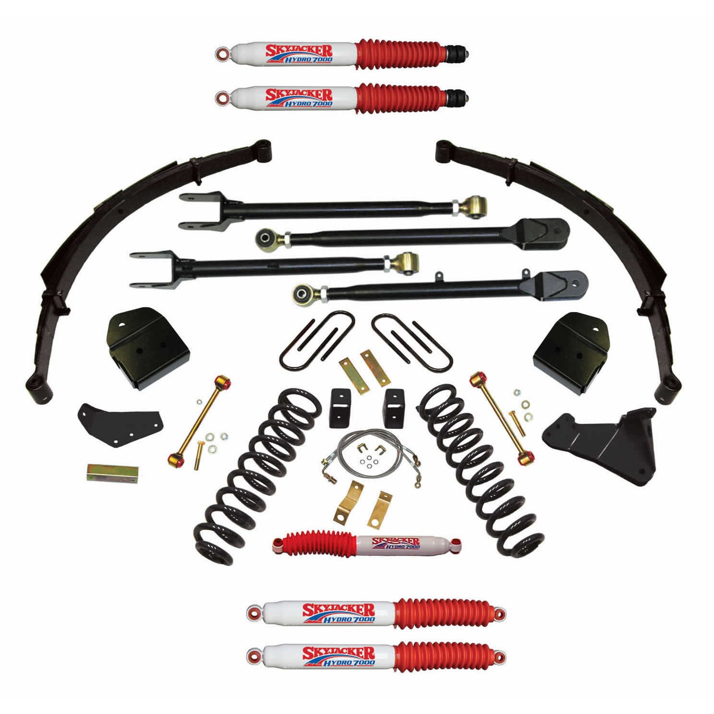 Suspension Lift Kit w/Shock 4 Inch Lift 4-Link Conversion 08-10 Ford F-350 Super Duty Skyjacker