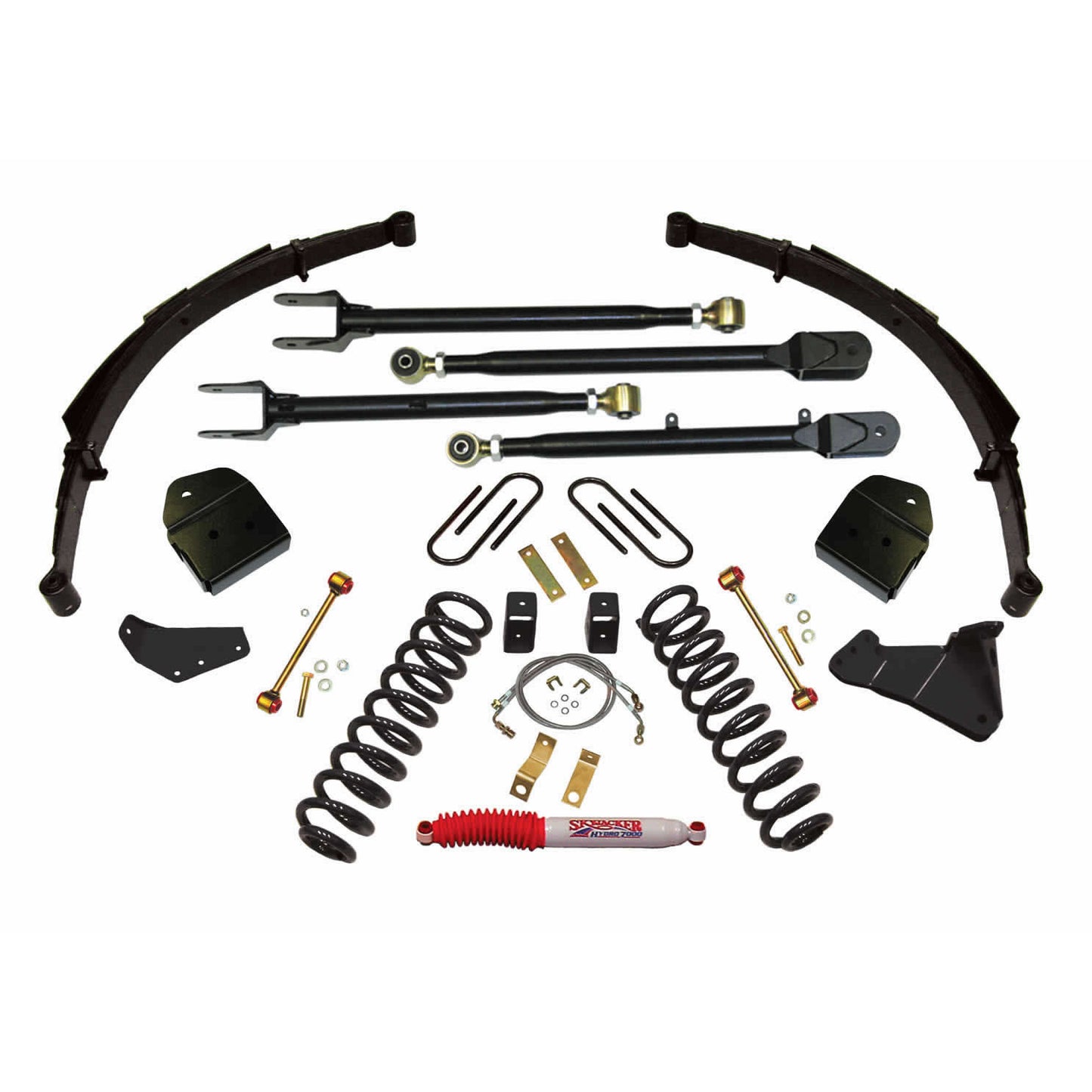 Lift Kit 4 Inch Lift System with Variable Coil Spring 4-Link Conversion 08-10 Ford F-250 Super Duty Skyjacker