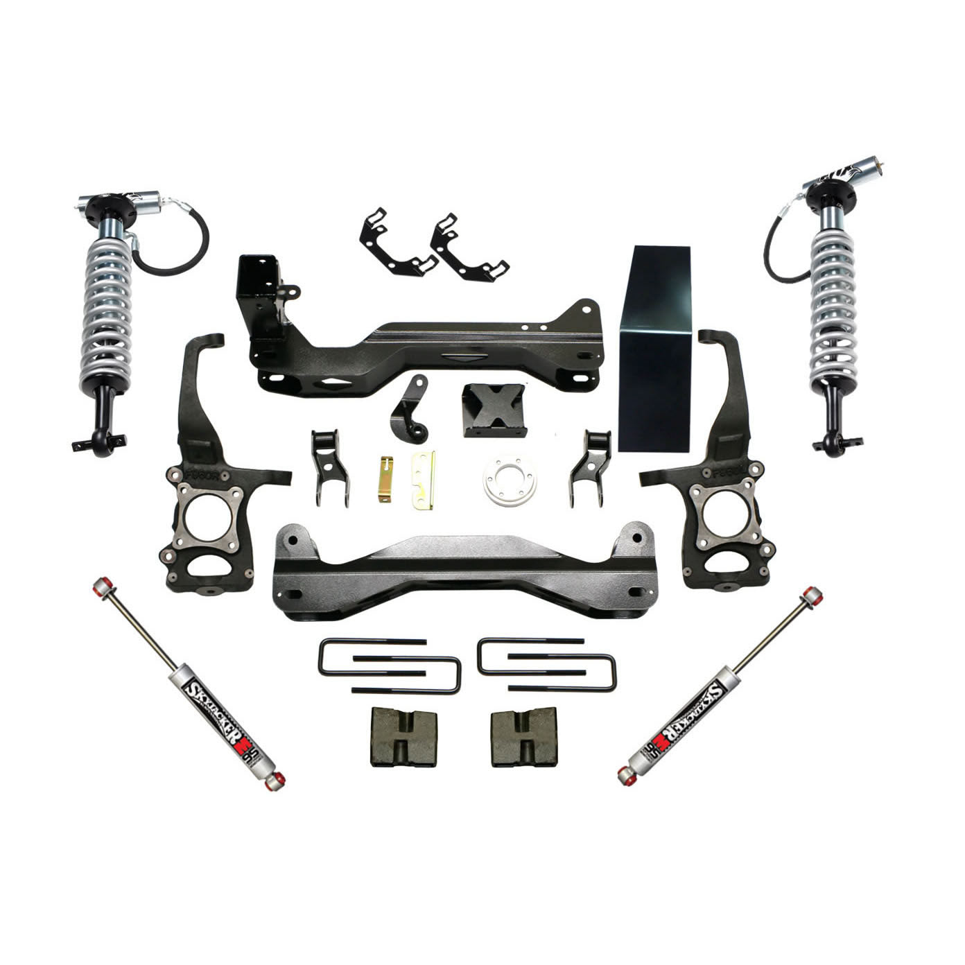 LeDuc Series Coil Over Kit w/Shock 6 Inch Lift 09-13 Ford F-150 Incl. Knuckles Crossmembers Strut Block/UBolt Steering Knuckles Skyjacker