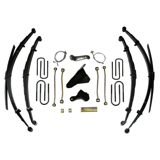 Lift Kit 8 Inch Lift 99 Ford F-250/F-350 Super Duty Includes Front/Rear Leaf Springs TrackBar Bracket Front/Rear UBolt Kit Bushings Rear Block SwayBar Links Pitman Arm Brake Lines Vac. Tubing Skyjacker