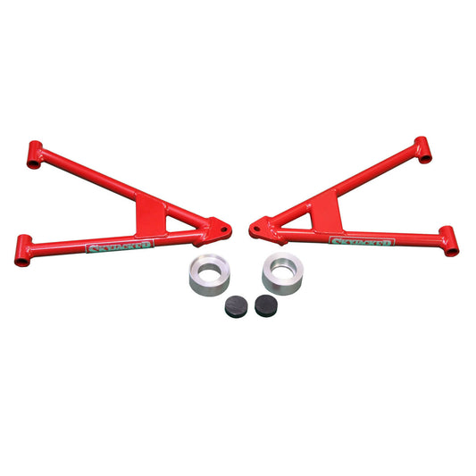 Forward A-Arm Kit 05-12 Polaris Ranger Incl. Front Lower A-Arms Front Strut Spacers 1 Inch Front Lift Skyjacker