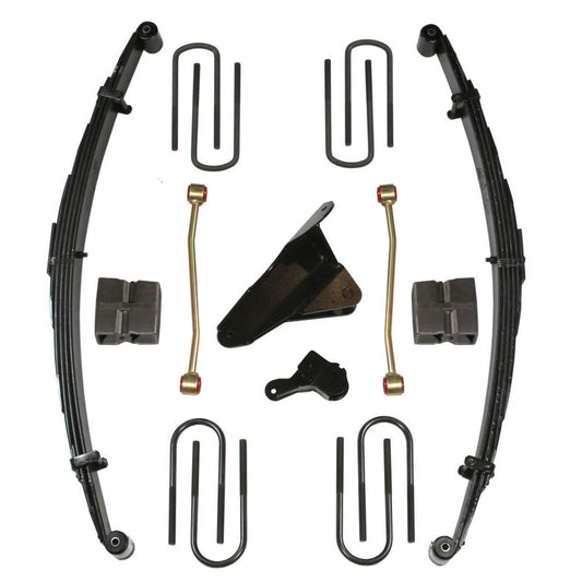 Lift Kit 6 Inch Lift 00-05 Ford Excursion Includes Front Leaf Springs Track Bar Brackets Front/Rear U Bolt Kits Spring Bushings Rear Block Sway Bar End Links Skyjacker