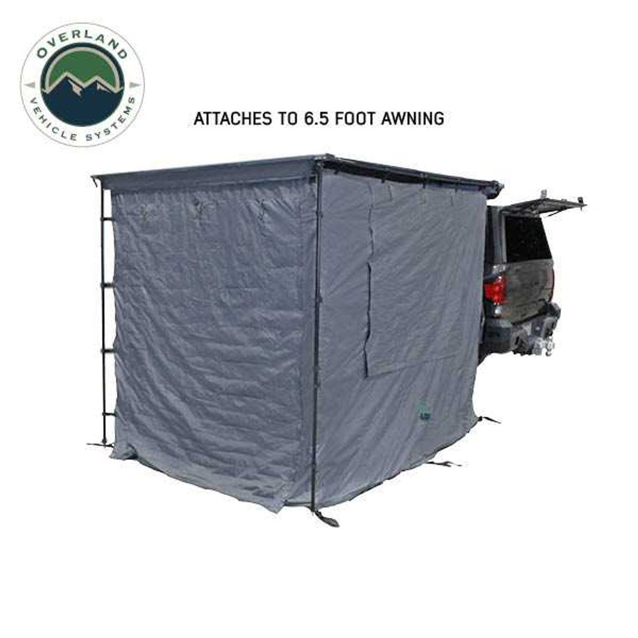 HD Nomadic Awning Room Enclosure, Grey Body, Green Trim (4 Walls & Floor)