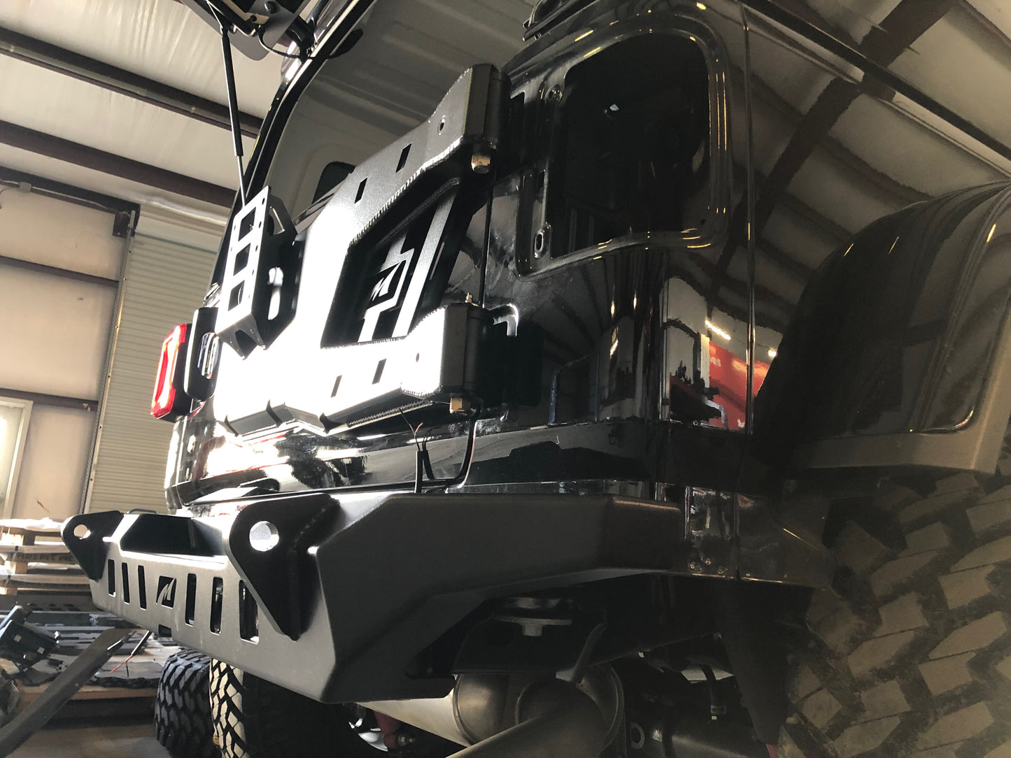 Jeep JL Rear Bumper Crusher With Light Mounts With Spare Tire Cut Out 2018-Present Wrangler JL Motobilt