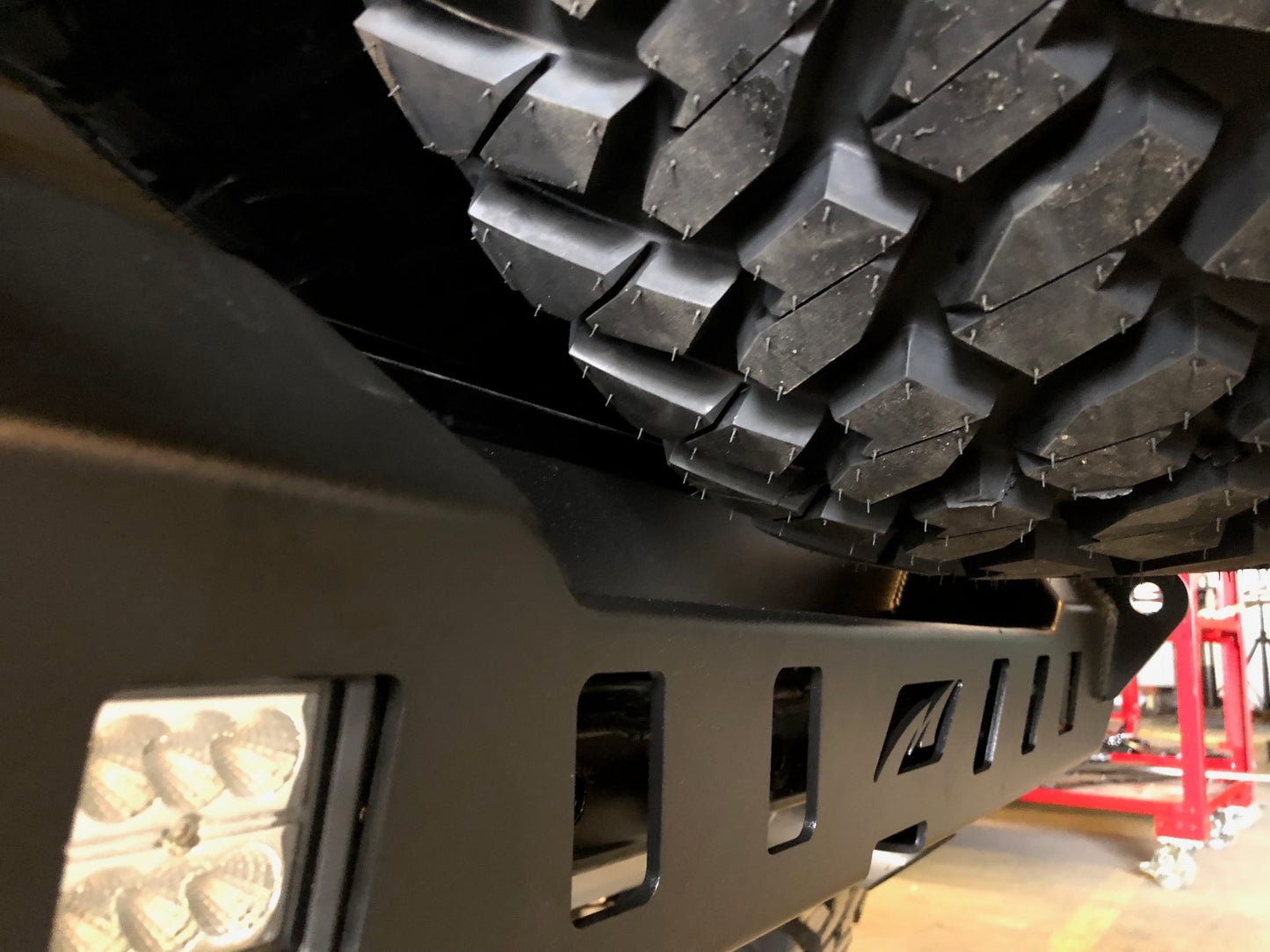 Jeep JL Rear Bumper Crusher With Light Mounts With Spare Tire Cut Out 2018-Present Wrangler JL Motobilt