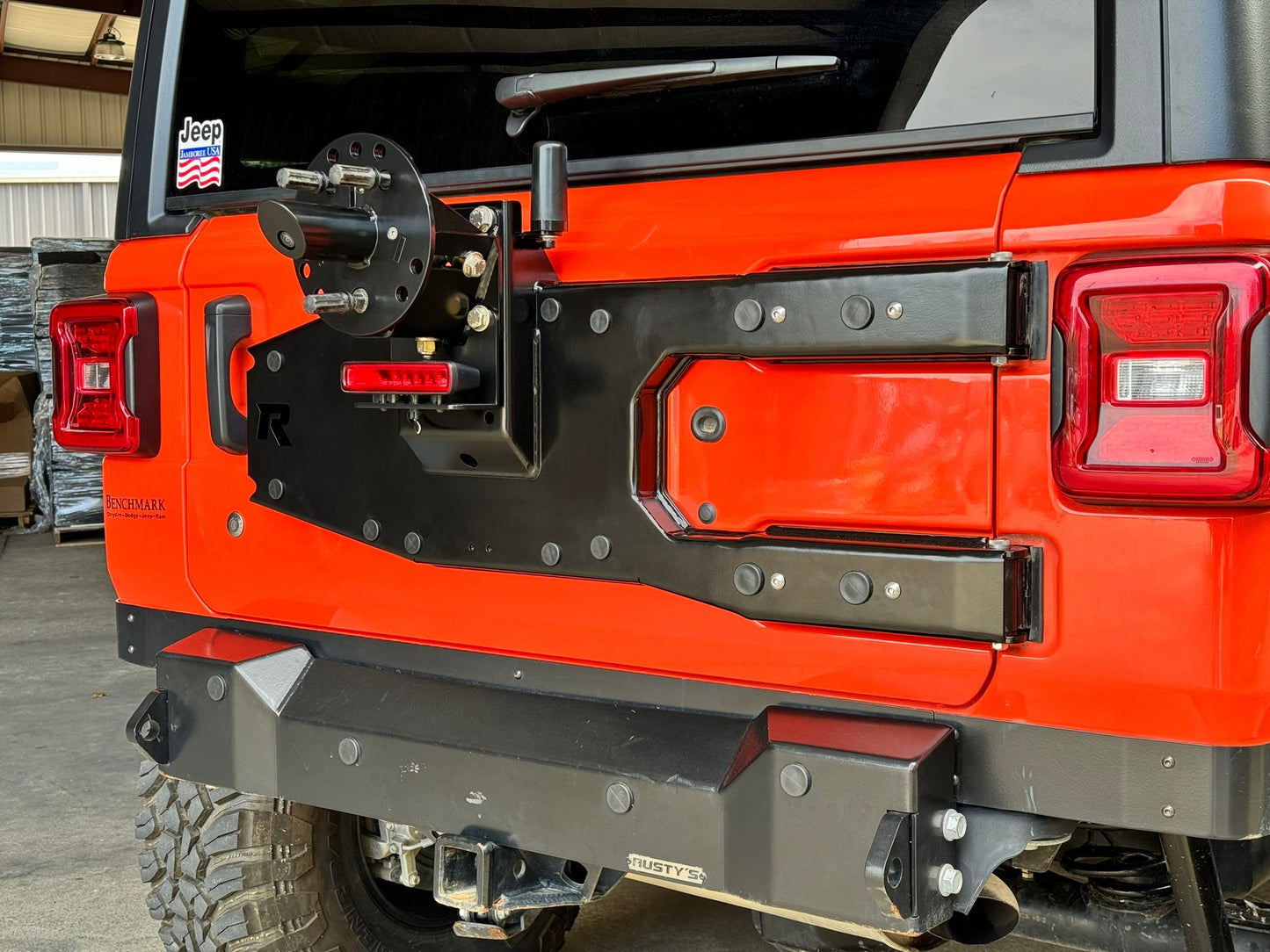 Rusty's Tire Carrier - 2018 and Later JL Wrangler