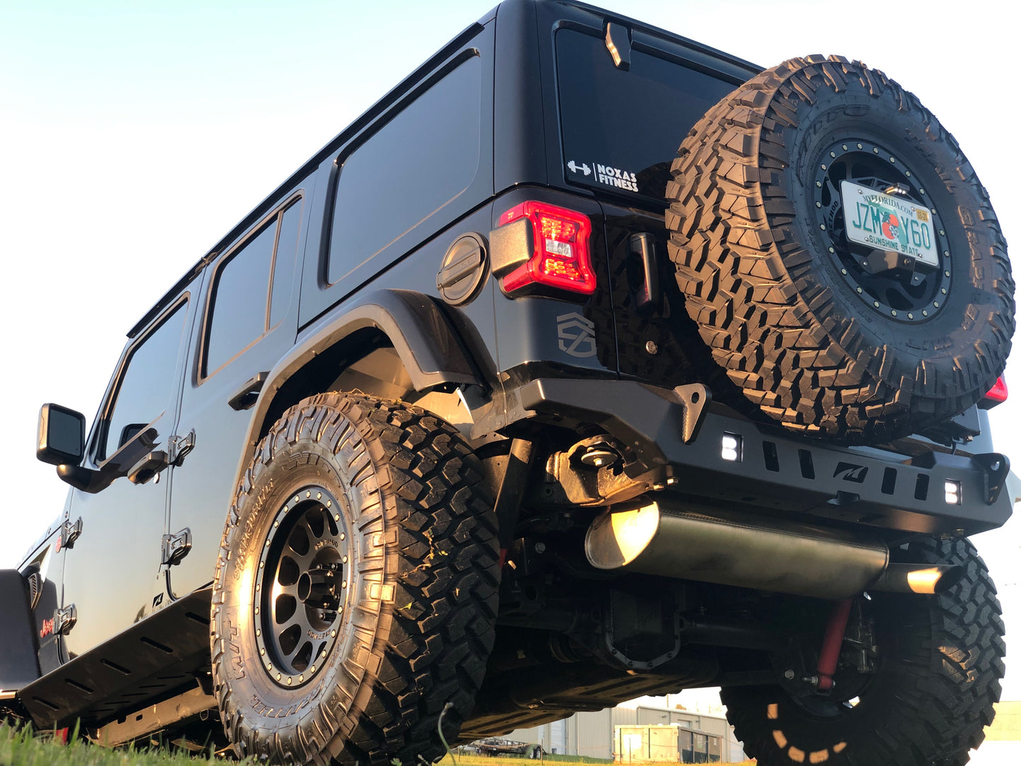 Jeep JL Rear Bumper Crusher With Light Mounts With Spare Tire Cut Out 2018-Present Wrangler JL Motobilt