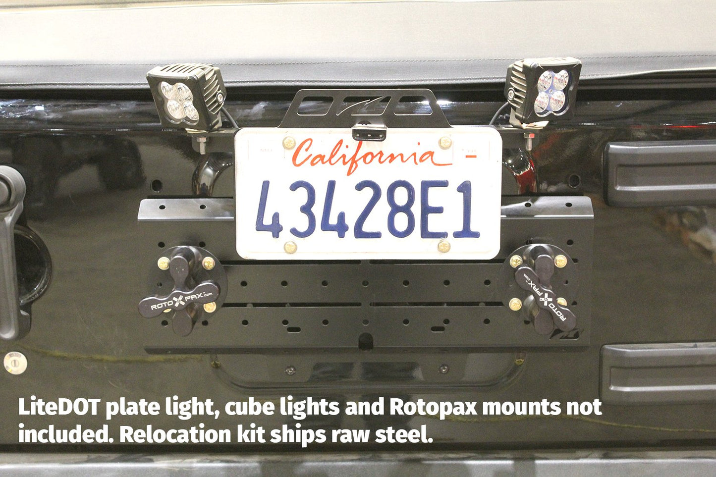 License Plate Relocator/Light Mount for JK-JL (w/o Backup Camera Mount) For Jeep JK;Jeep JL Motobilt