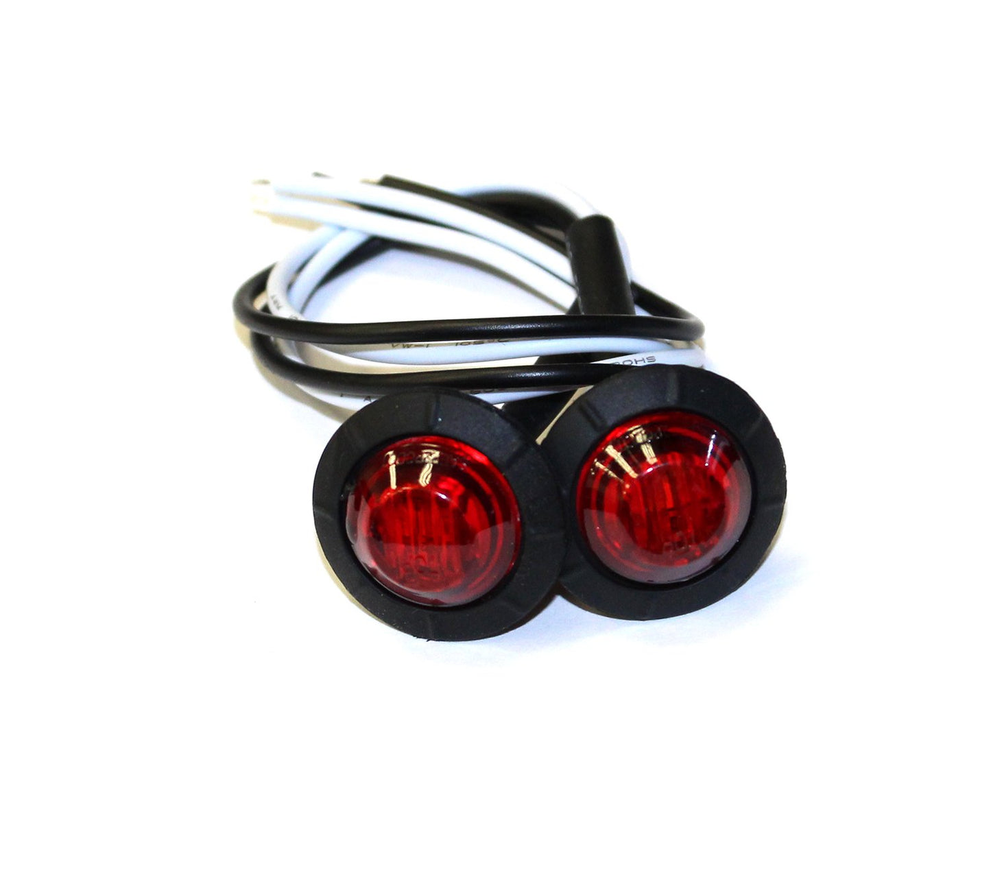 Jeep Side Marker/Fender Lights 3/4 Inch Red Lens LED 2 Pack Motobilt