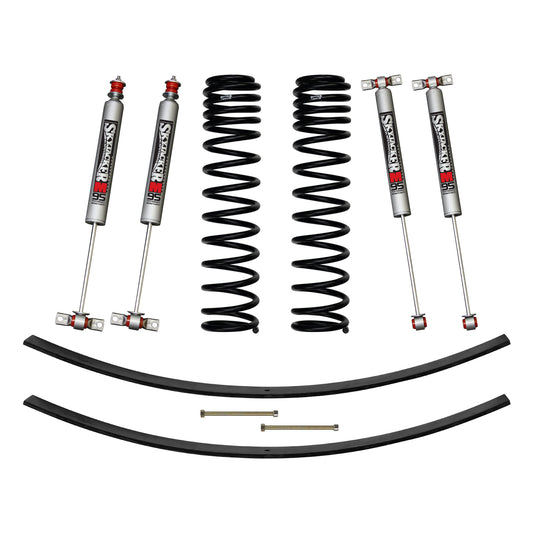 3 Inch Suspension Lift Kit 84-01 Cherokee XJ W/Front Dual Rate Long Travel Coil Springs Rear Add A Leafs Front/Rear M95 Monotube Shocks Skyjacker