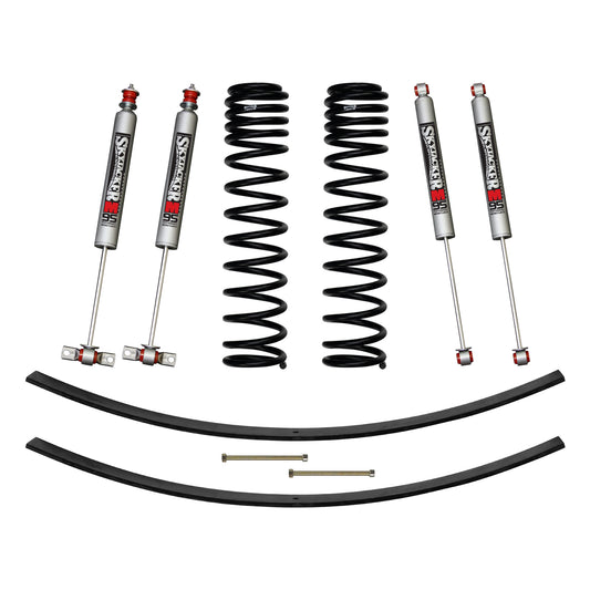 3 Inch Suspension Lift Kit 86-92 Comanche MJ W/Front Dual Rate Long Travel Coil Springs Rear Add A Leafs Front/Rear M95 Monotube Shocks Skyjacker