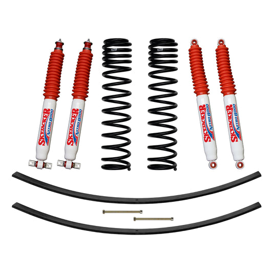 3 Inch Suspension Lift Kit 86-92 Comanche MJ W/Front Dual Rate Long Travel Coil Springs Rear Add A Leafs Front/Rear Nitro 8000 Shocks Skyjacker