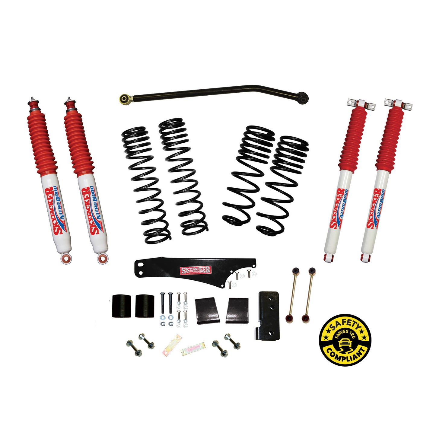 3.5-4 Inch Dual Rate Long Travel Suspension Lift Kit 2 Door Nitro Shocks Skyjacker