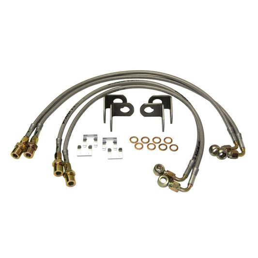 Jeep JK Stainless Steel Brake Line Kit 07-18 Wrangler JK Includes Front And Rear Brakelines Skyjacker