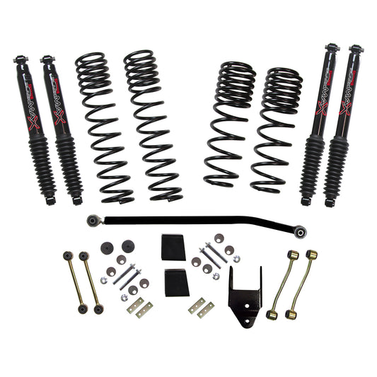 Jeep JL Diesel 3.5-4.0 Inch Dual Rate Long Travel Suspension Lift W/Black MAX Shocks 2020 Wrangler JL Non-Rubicon Skyjacker