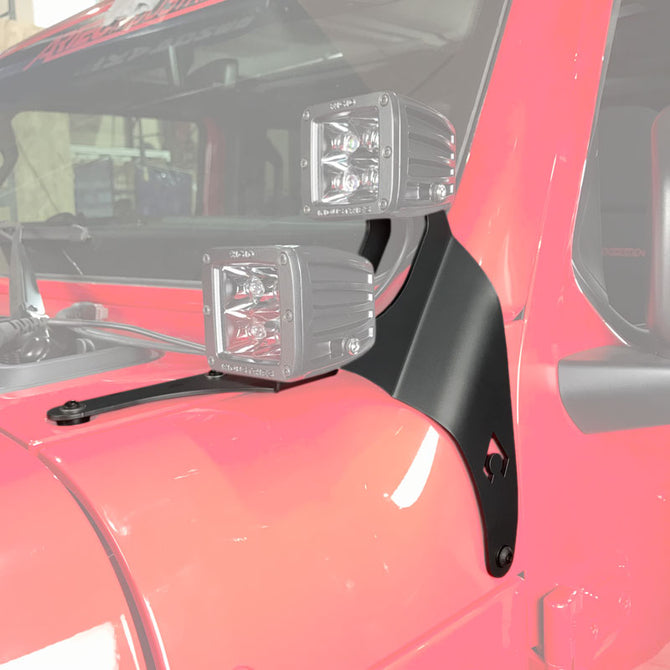 JL A-Pillar Dual LED Cube Light Mount - JL 392 / JT Mojave Artec Industries