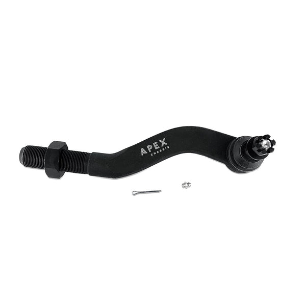 Apex Chassis Heavy Duty 2.5 Ton Tie Rod Assembly in Black Anodized Aluminum Fits: 19-22 Jeep Gladiator JT 18-22 Jeep Wrangler JL/JLU Rubicon Mohave Sahara Sport. Note: This kit fits a Dana 30 axle.