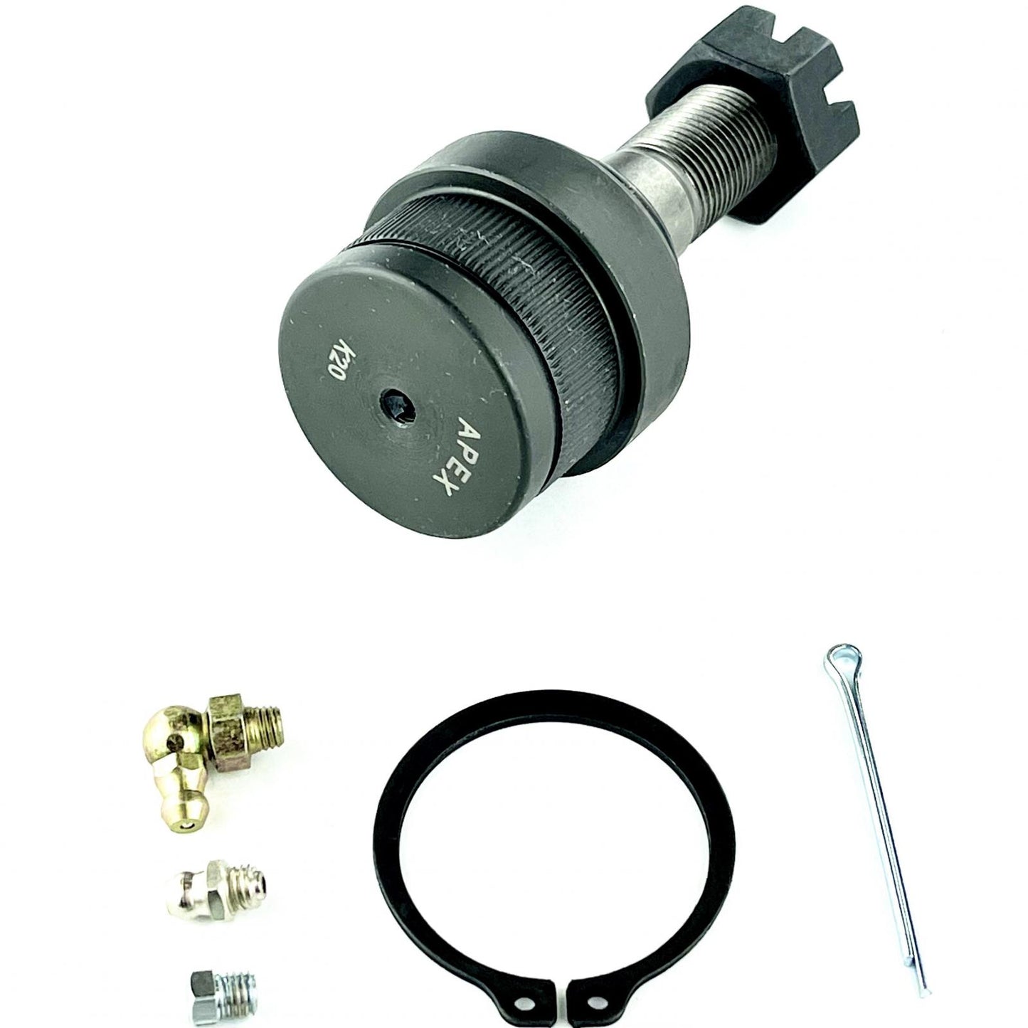 Apex Chassis Heavy Duty Ball Joint Kit Fits: 94-99 RAM 2500/3500 80-96 Ford Bronco 00-05 Excursion 80-96 F150 80-19 F250/350/450/550 Super Duty Includes: 1 Upper & 1 Lower