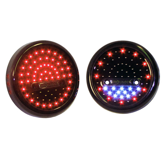 Jeep TJ LED Tail Lights 5 Inch Round Red/White Pair LiteDOT OffRoadOnly