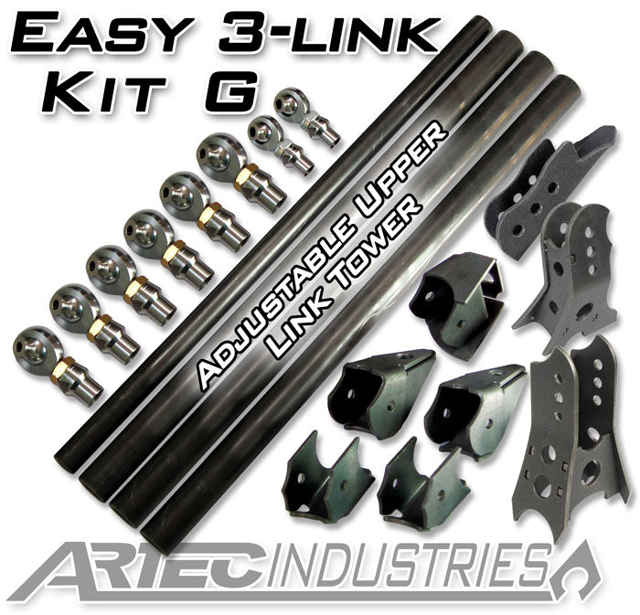 Easy 3 Link Kit G Adjustable Upper link Yes Outside Frame Centered Front Driver Rear Passenger Artec Industries