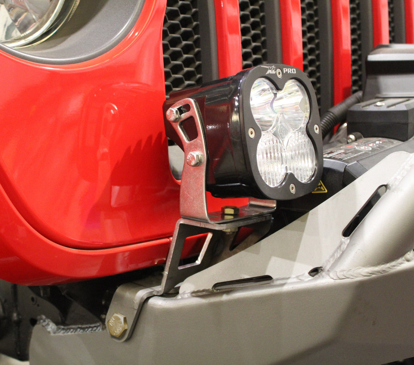 Light Bracket Mounts For Tomahawk Front Bumper On Jeep JL/JT/JK Bare Steel Motobilt