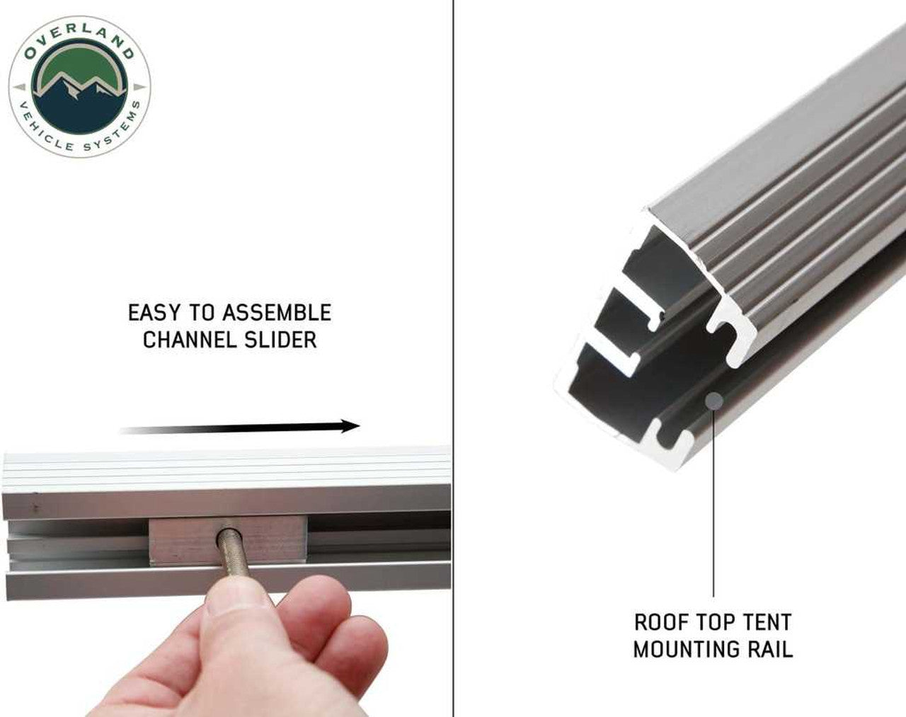 HD Nomadic 3 Roof Top Tent Replacement Rail Pairs with Hardware