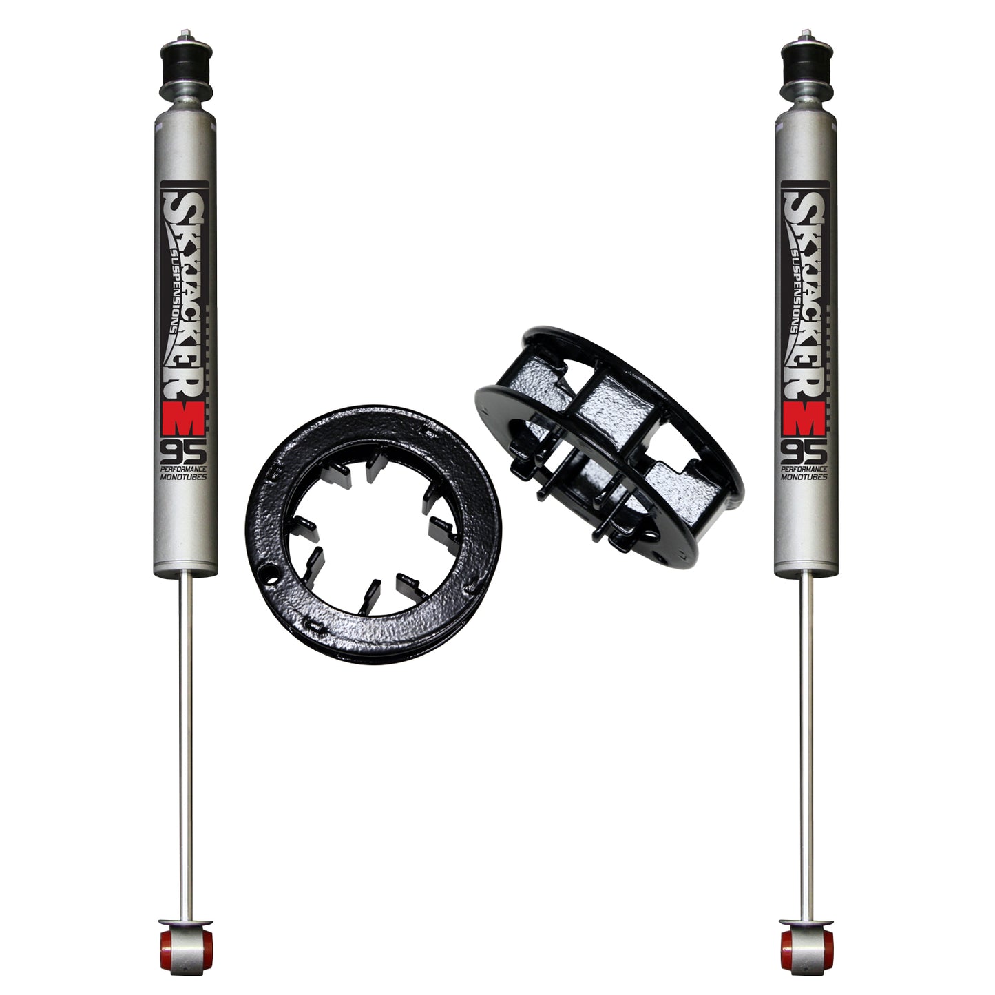 Aluminum Spacer Leveling Kit 13-19 RAM 3500 14-19 RAM 2500 w/Shocks M95 Performance Shocks 2 Inch Lift Incl. Front Spacer Skyjacker