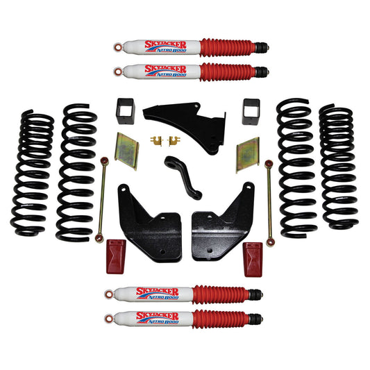 Suspension Lift Kit w/Shock Nitro Shocks 4 Inch Lift 14-19 Ram 2500 Incl. Front And Rear Coil Springs Skyjacker