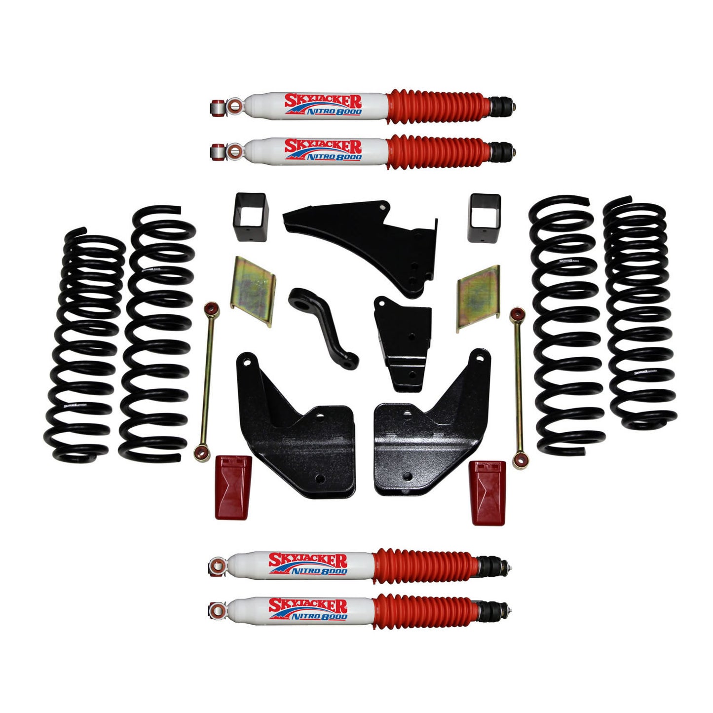 Suspension Lift Kit w/Shock Nitro Shocks 6 Inch Lift 14-19 Ram 2500 Incl. Front And Rear Coil Springs Skyjacker