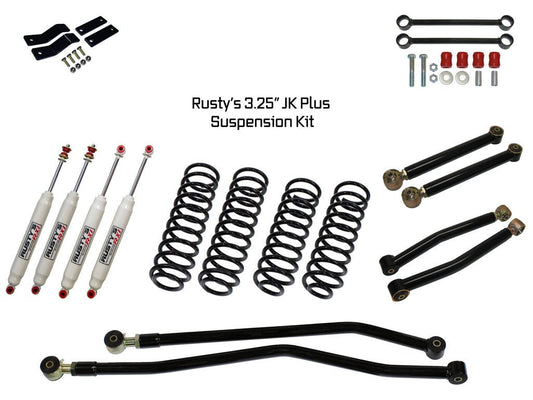 Rusty's JK Wrangler 3.25" Plus Kit with RX100 Shocks