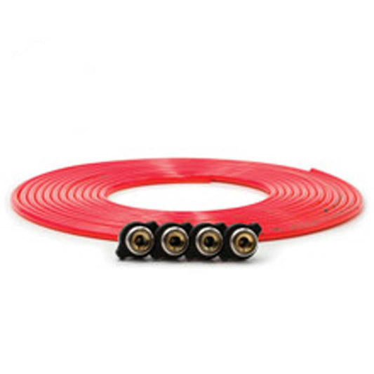 Replacement tire whip hose kit 240" Red with 4 quick release Chucks