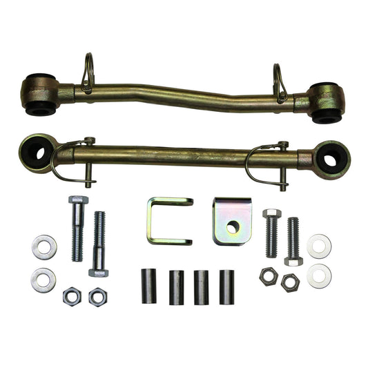 Sway Bar Extended End Links Disconnect Front Lift Height 6 Inch Double Black Rubber Bushings 84-01 Jeep Cherokee Skyjacker