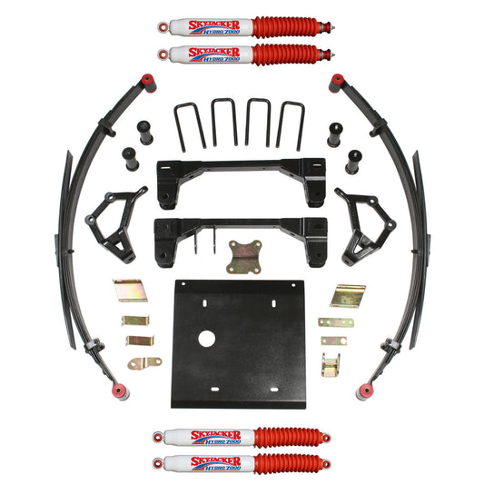 Suspension Lift Kit 86-89 4Runner w/Shock 4 Inch Lift 3.25 Inch Wide Rear U-Bolts Red Skyjacker