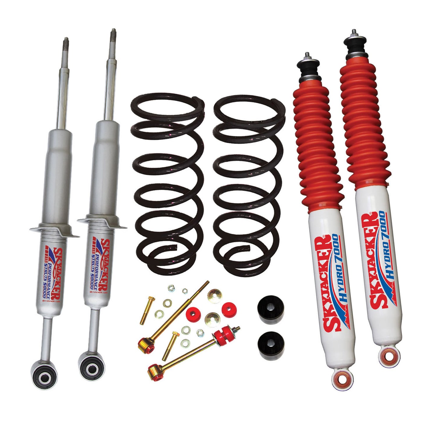 Suspension Lift Kit w/Shock 3 Inch Lift 03-19 Toyota 4Runner Incl. Front Struts Front Diff. Drop Kit Rear Coil Springs Rear Sway Bar End Links Rear Hydro 7000 Shocks Skyjacker