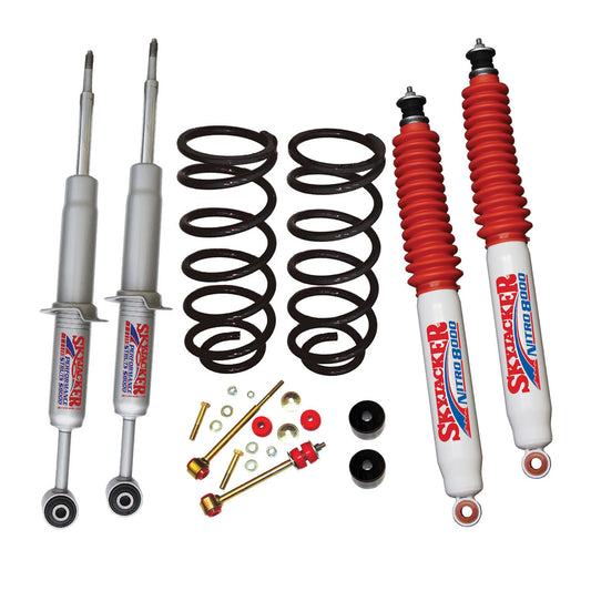 Suspension Lift Kit w/Shock 3 Inch Lift 03-19 Toyota 4Runner Incl. Front Struts Front Diff. Drop Kit Rear Coil Springs Rear Sway Bar End Links Rear Nitro 8000 Shocks Skyjacker