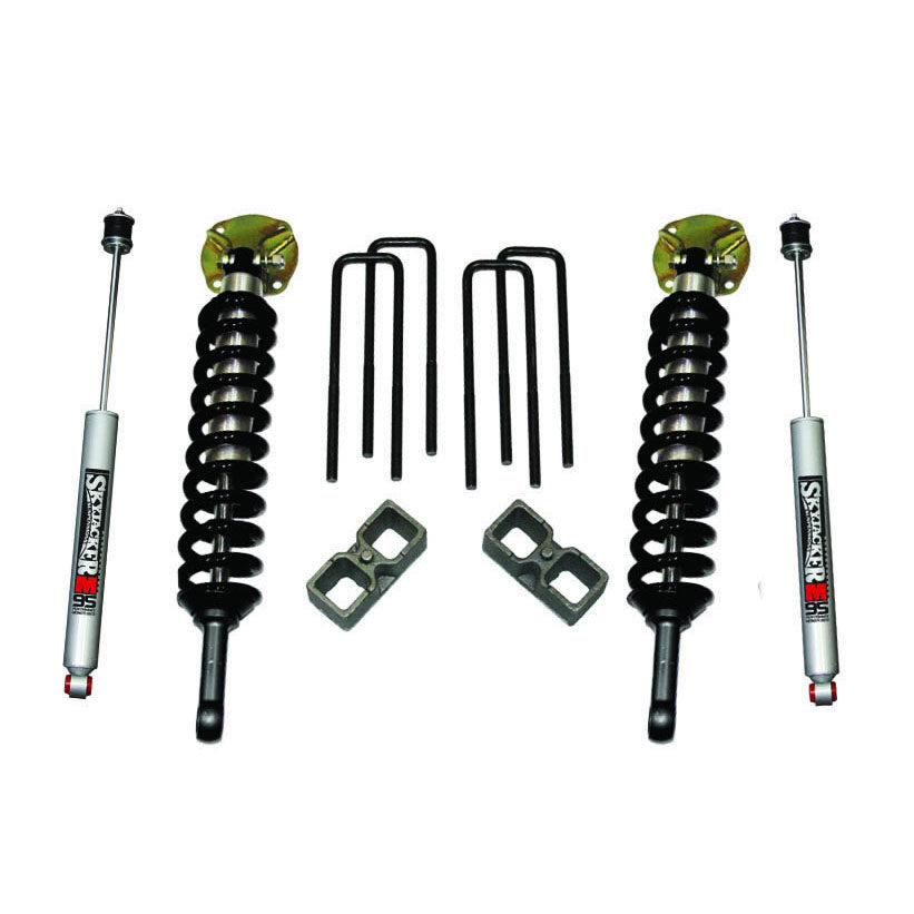 Suspension Lift Kit w/Shock 3 Inch Lift 05-15 Toyota Tacoma Incl. Front Coil-Over Shocks Front Coil Spring Coil-Over Shock Brackets Rear Coil Spring Rear Sway Bar Links Rear M95 Monotube Shock Skyjacker