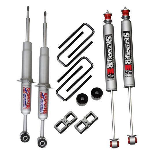 Suspension Lift Kit w/Shock 3 Inch Lift 16-19 Toyota Tacoma Incl. Front Struts Front Diff. Drop Kit Rear Lift Blocks U-Bolts Rear M95 Monotube Shocks Skyjacker