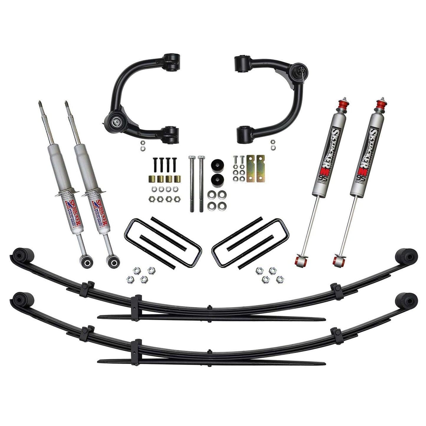 3 Inch Upper Control Arm Suspension Lift System with Front Struts Rear Leaf Springs and Rear M95 Monotube Shocks 16-22 Toyota Tacoma Skyjacker