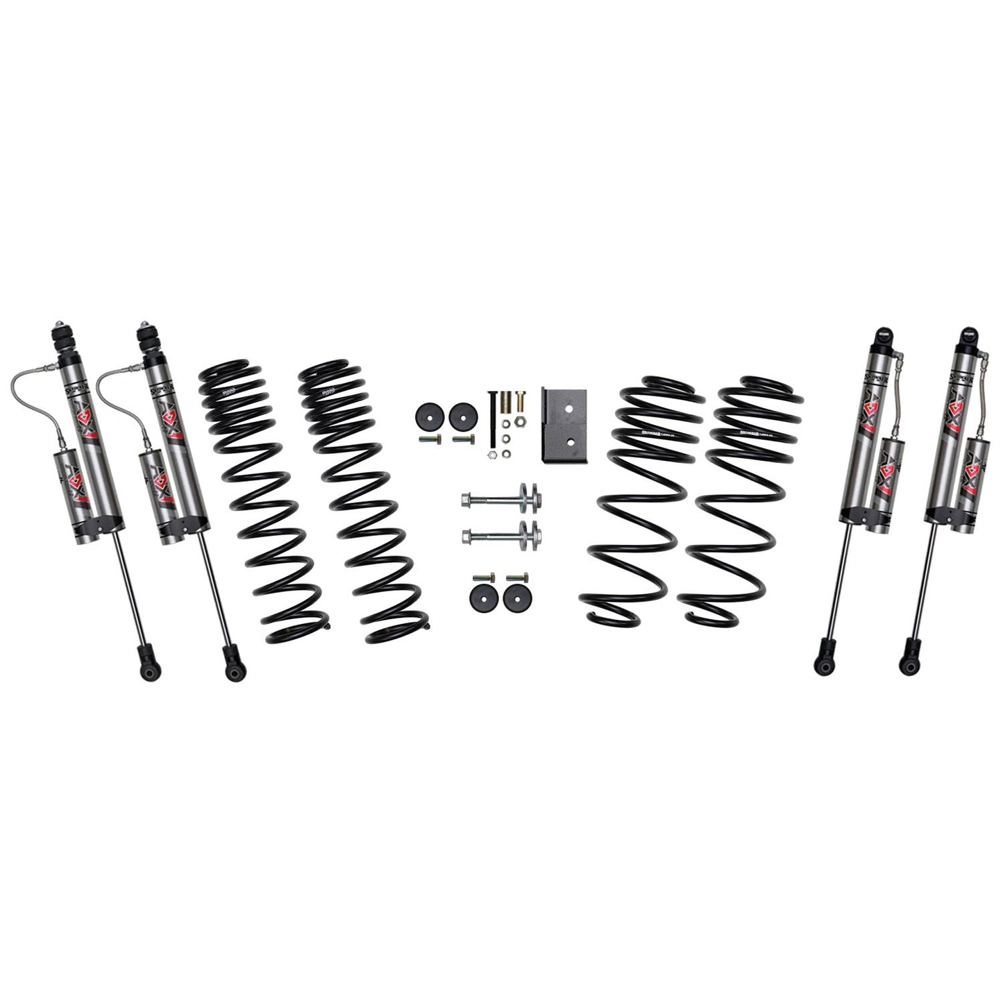 2.5 Inch Suspension Lift System With ADX 2.0 Remote Reservoir Shocks 97-06 Jeep Wrangler TJ Skyjacker