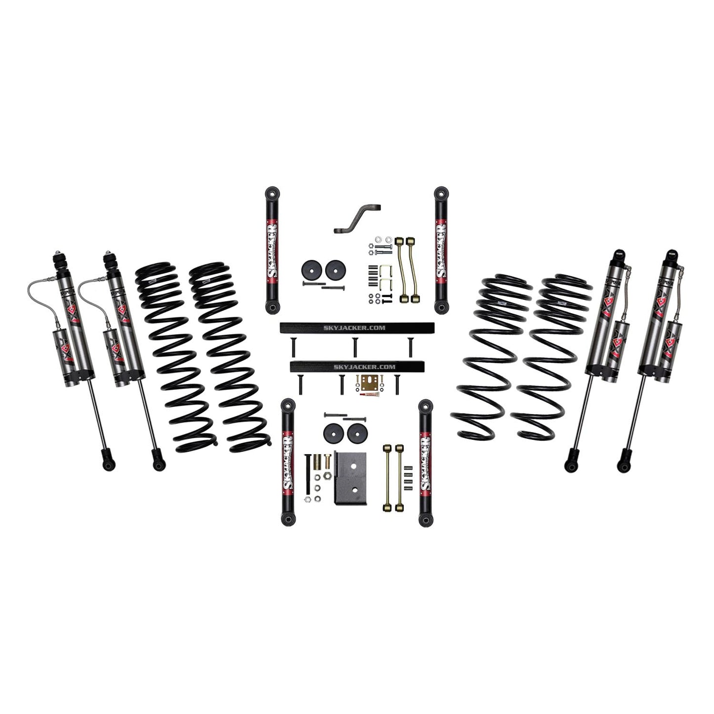 4 Inch Suspension Lift System With ADX 2.0 Remote Reservoir Shocks with Lower Links 97-02 Jeep Wrangler TJ Skyjacker