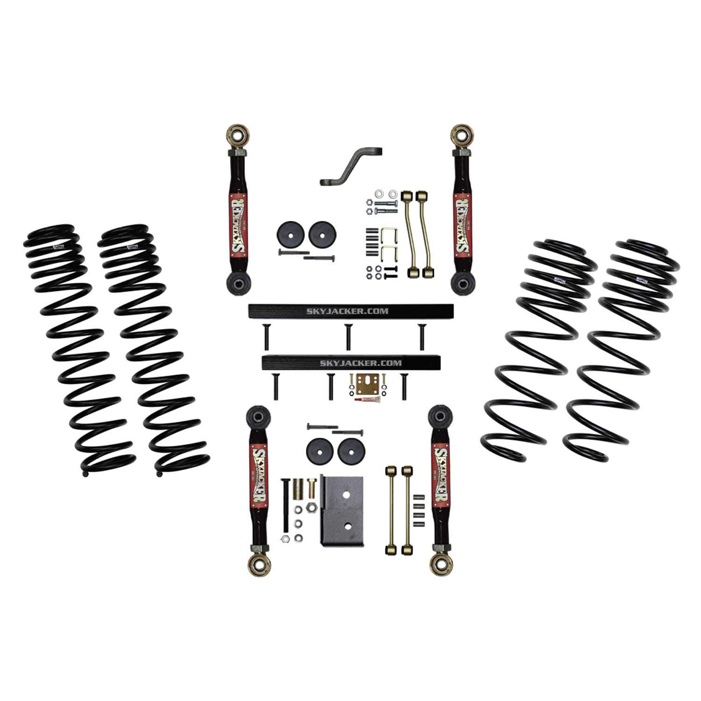 4 Inch Suspension Lift System With ADX 2.0 Remote Reservoir Shocks with Lower Flex Links 97-02 Jeep Wrangler TJ Skyjacker