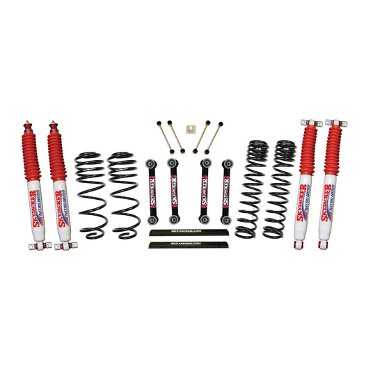 4 Inch Dual Rate Long Travel One Box Kit w/OE Style Front and Rear Links and Nitro 8000 Shocks TJ/LJ 1997-2002 Jeep Wrangler Skyjacker