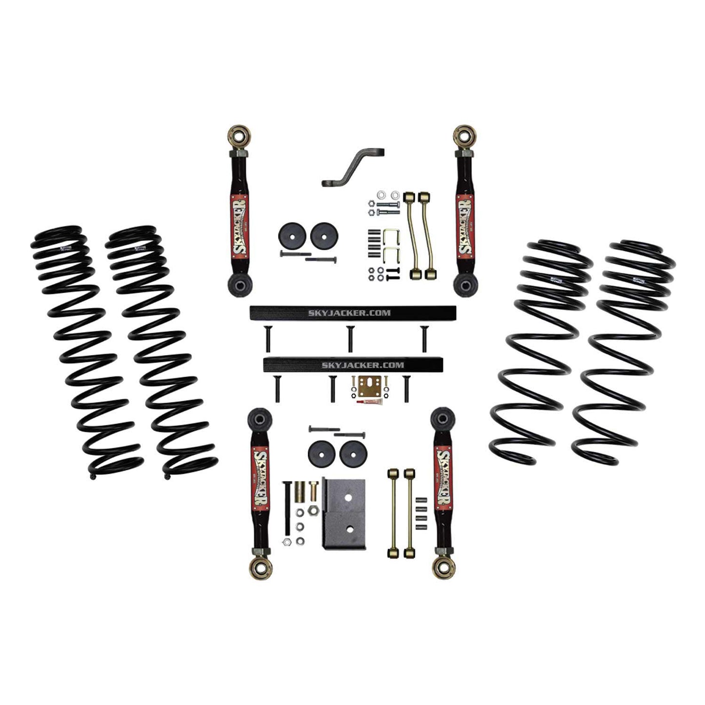 4 Inch Suspension Lift System With ADX 2.0 Remote Reservoir Shocks with Lower Flex Links 03-06 Jeep Wrangler TJ Skyjacker