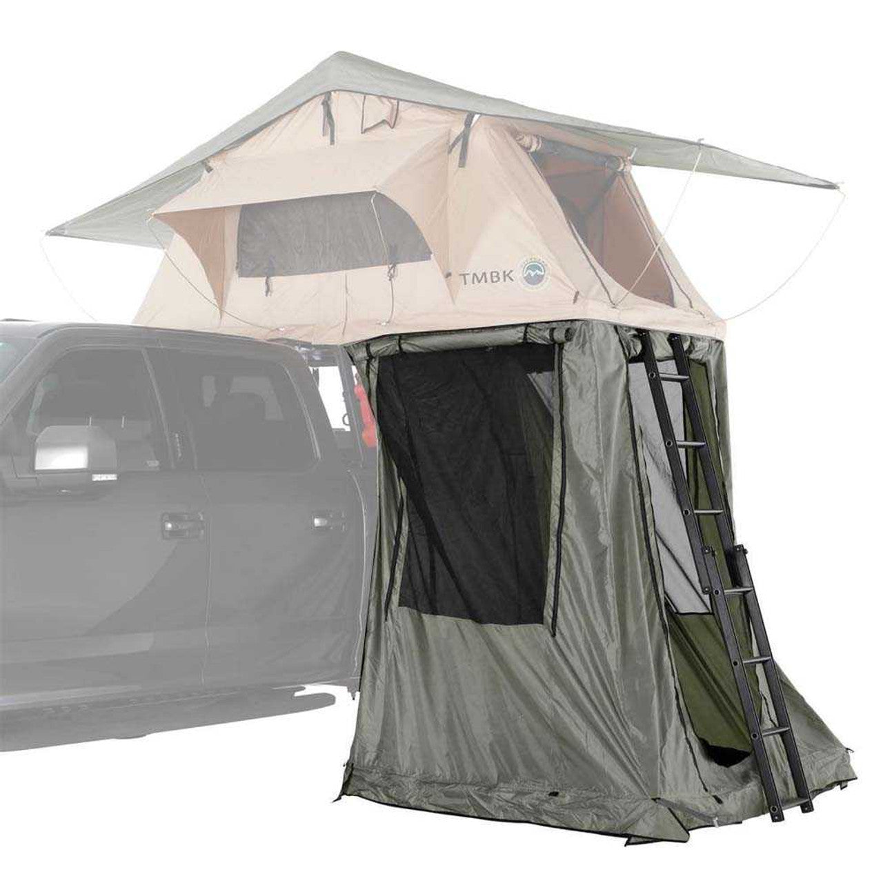 LD TMBK Roof Top Tent Annex Green Base With Black Floor & Travel Cover