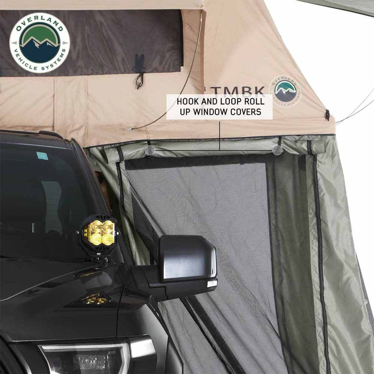 LD TMBK Roof Top Tent Annex Green Base With Black Floor & Travel Cover