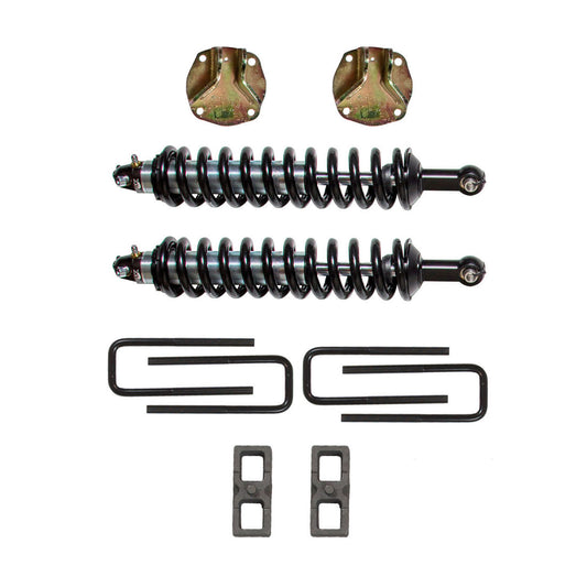 Tundra Platinum Coil-Over Lift Kit 2-3 Inch Lift 07-19 Tundra Includes Front Coil Overs w/Mounting Brackets Rear Blocks Rear U-Bolts Coil Over Conversion Skyjacker