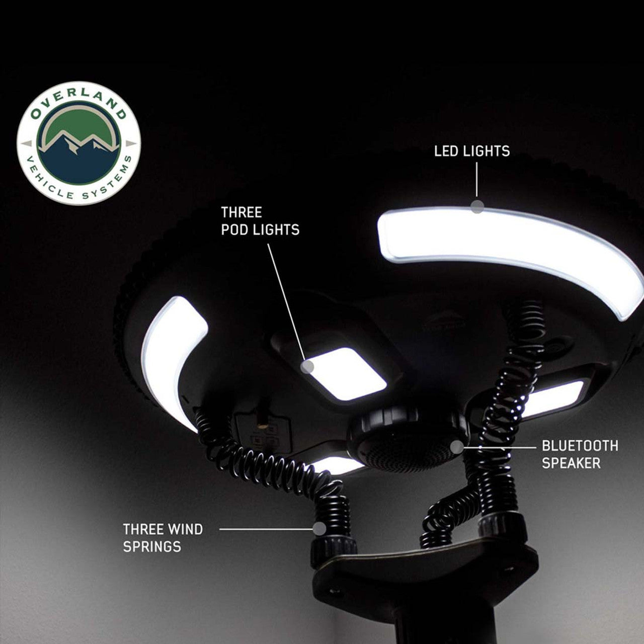 Wild Land Camping Gear - UFO Solar Light Light Pods & Speaker Universal